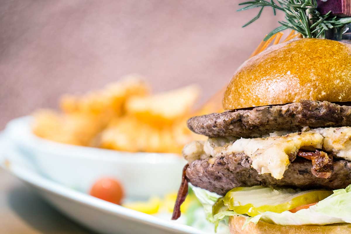 Famous Stuffed Burger at Hash House a Go Go