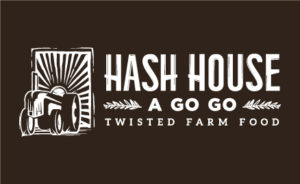 Hash House A Go Go Twisted Farm Food horizontal white on dark background logo