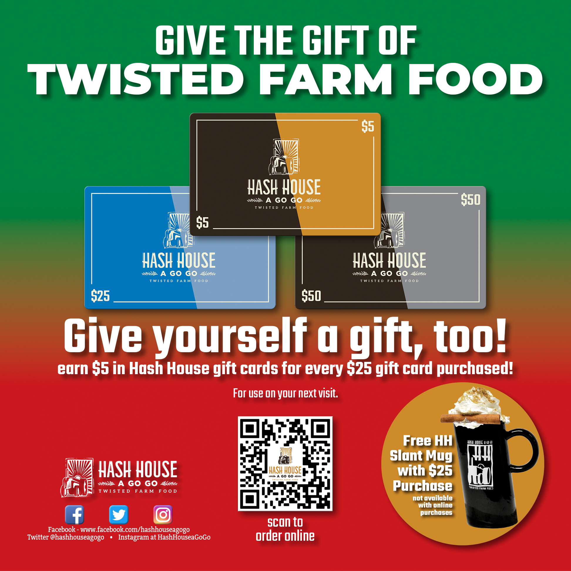 Give the Gift of Twisted Farm Food Hash House a Go Go
